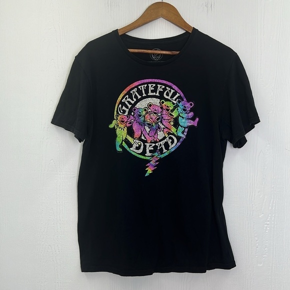 Grateful Dead - Grateful Dead Tye Dye Dancing Bears Black T Shirt Size Large - Picture 6 of 9